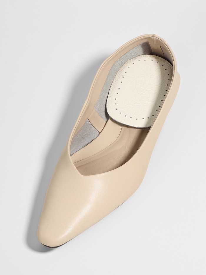 Подпяточники для обуви кожаные, 10×6.5 см, пара, бежевые