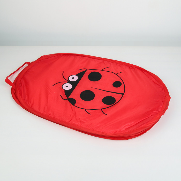 Корзина - сетка складная Доляна «Божья коровка», 32×32×52 см, красная