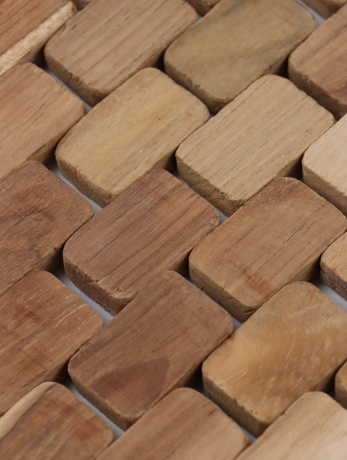 Коврик из тикового дерева, 30×20×0.7 см