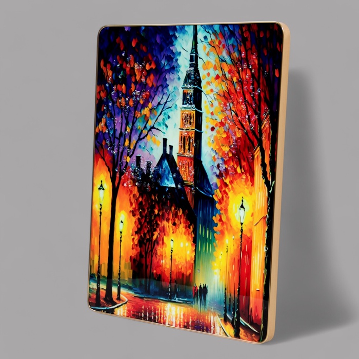 Картина акрил «Вечерний город», 40×30 см