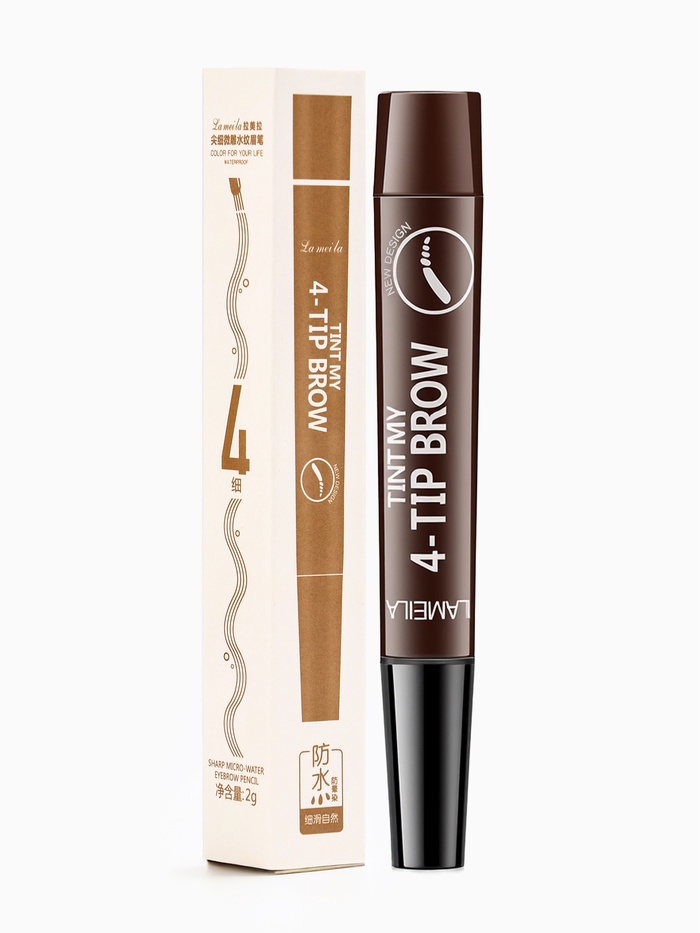 Водостойкий карандаш для бровей оттенок 02, светло коричневый, 2 г