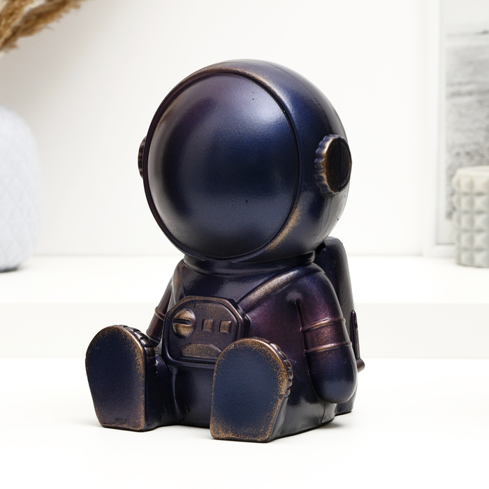 Копилка для денег «Космонавт», синий, 18 см