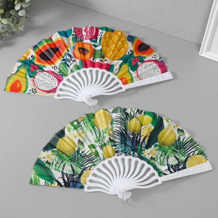 Веер складной «Летнее настроение», 23 см, МИКС