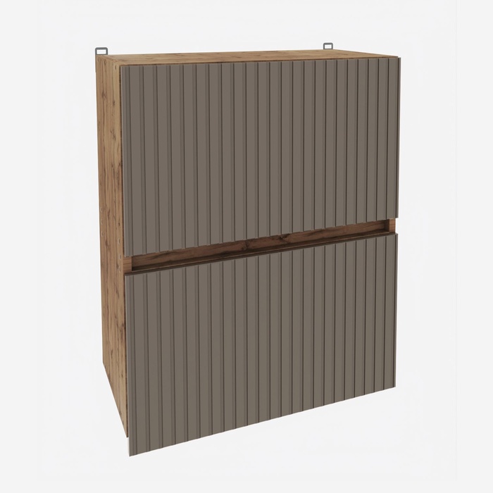 Шкаф навесной на газлифтах «Ника», 600×317×746 мм, цвет коричневый софт МДФ/дуб вотан