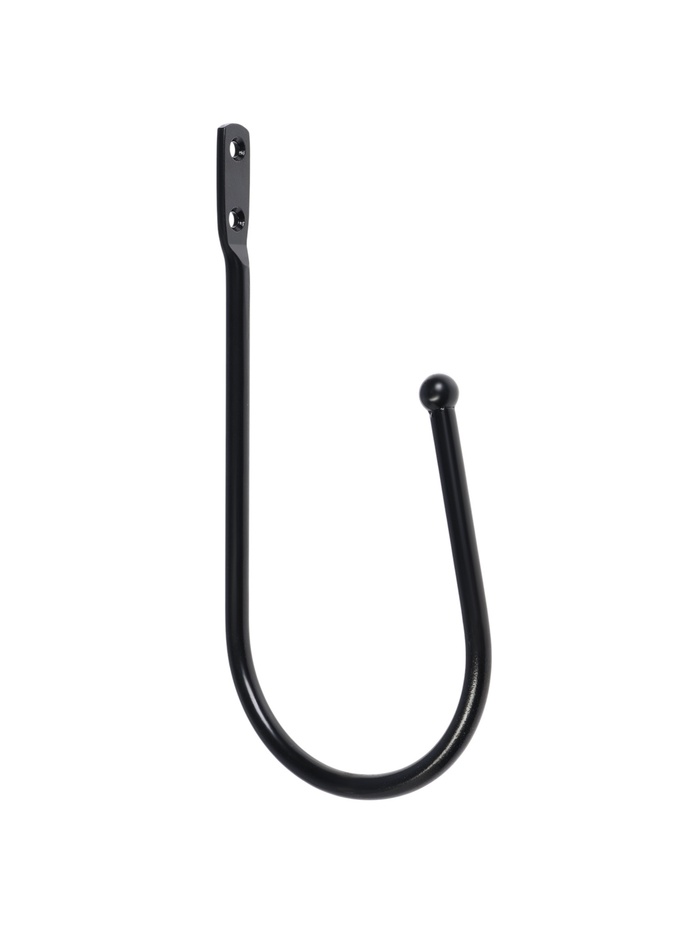 Держатель для штор «ТУНДРА» KS011, однорожковый, черный, 2 шт.