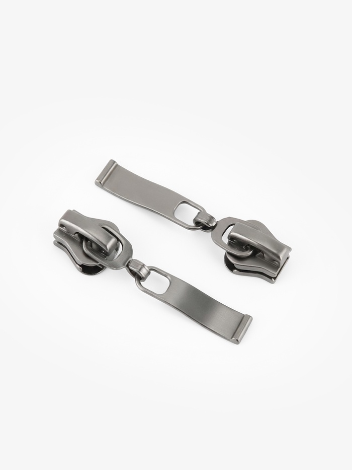 Бегунок автоматический «Волна» для молнии «Трактор», №5, 10 шт., цвет чёрный никель