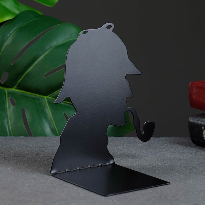 Держатель - подставка для книг «Сыщик», набор 2 шт., 15×10×10 см, чёрный