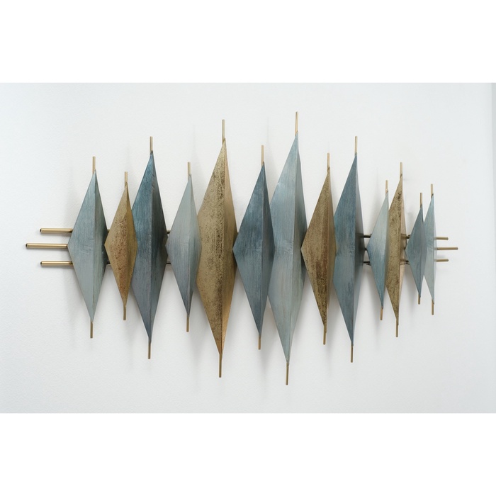 Декор настенный, панно металл «Острые ромбы», 70×150×6 см