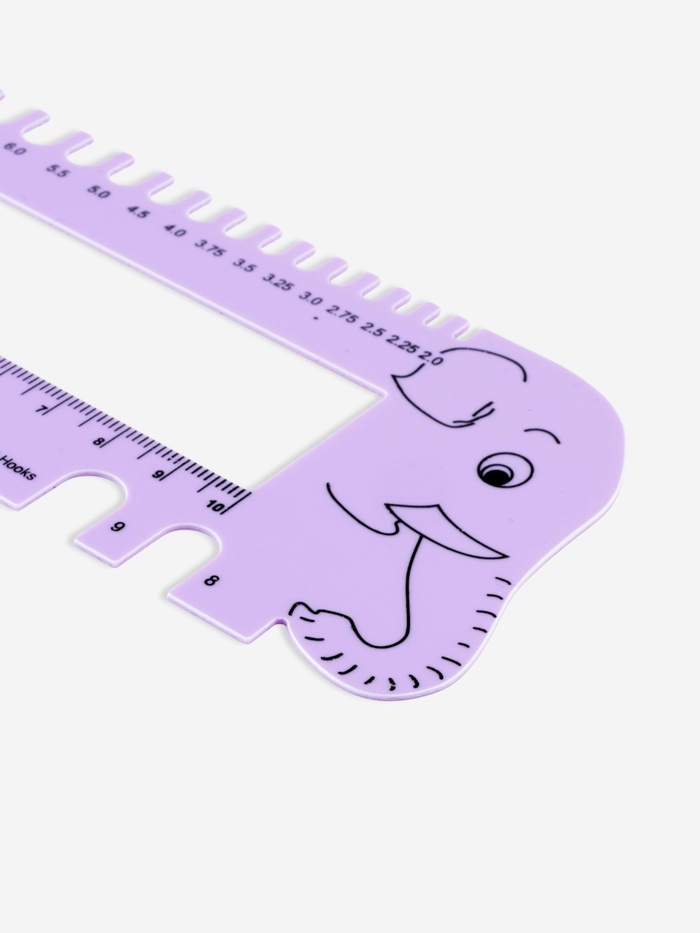 Линейка для определения размера спиц для вязания «Слоник», 15×7.5 см