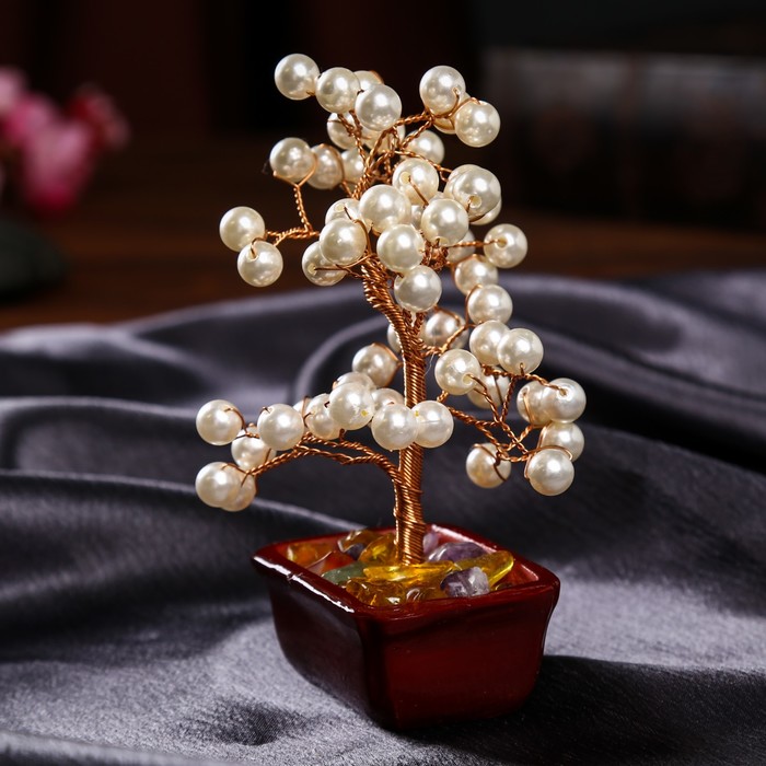 Бонсай декоративный «Жемчужное денежное дерево», 60 шт., 16.5×10×5.5 см, МИКС