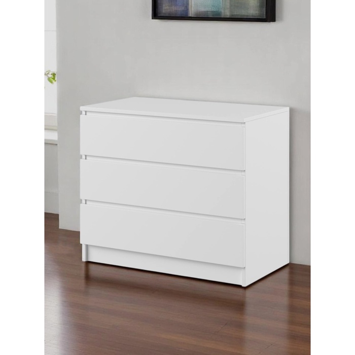 Комод для хранения «Клик Мебель. Мадера», 3 ящика, 800×420×775 мм, цвет белый