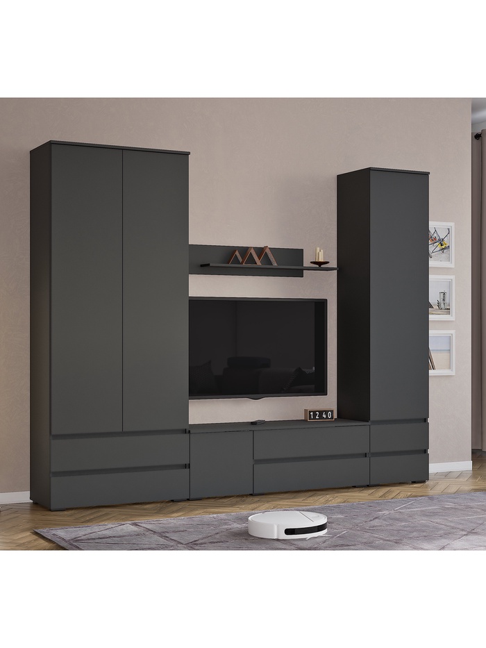 Гостиная «Лора», 2750×2200×440 мм, цвет серый