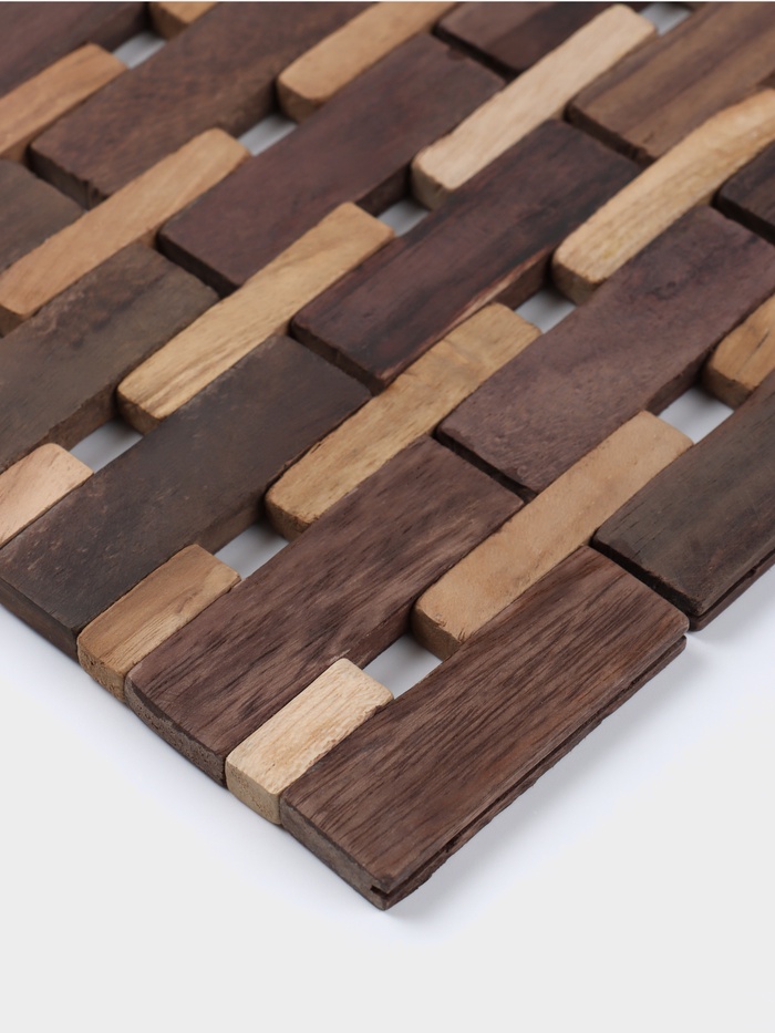 Коврик из тикового дерева, 40×30×0.7 см