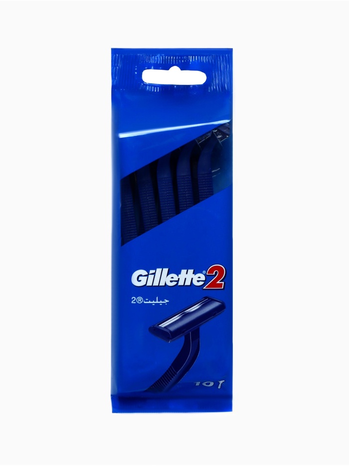 Бритвенные станки одноразовые Gillette 2, 2 лезвия, 10 шт.