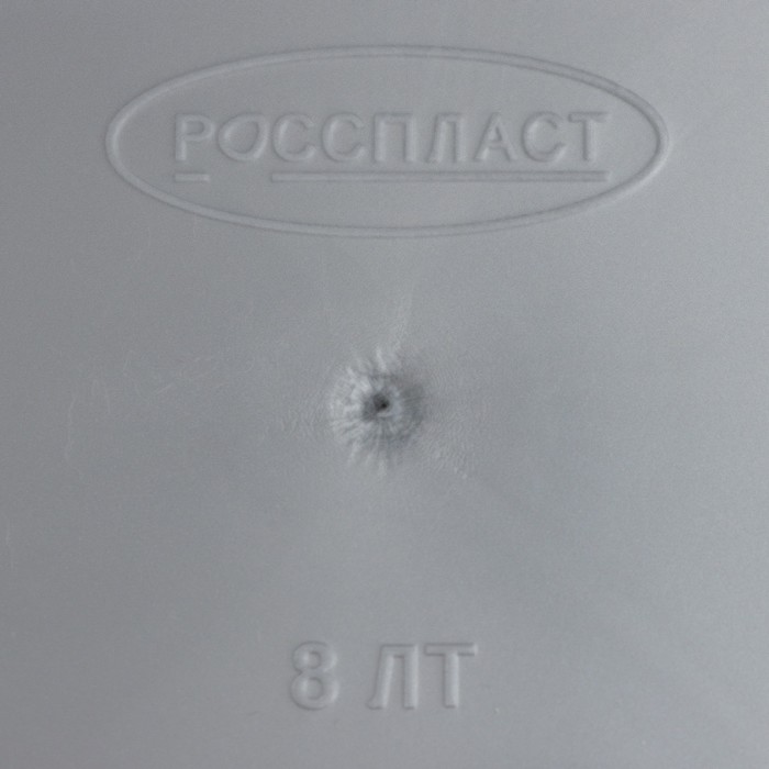 Ведро для мусора «Камелия», 8 л, серебристый перламутр, чёрное