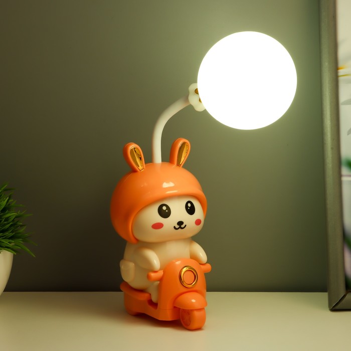 Ночник «Зайчик»LED 2 Вт USB АКБ розовый 7.5×9.5×32 см RISALUX