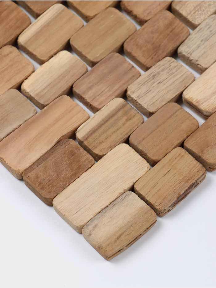 Коврик из тикового дерева, 40×30×0.7 см