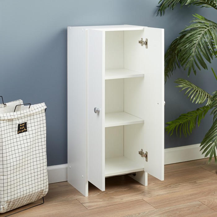 Шкаф - пенал для ванной комнаты №6, 400×300×1000 мм, цвет белый