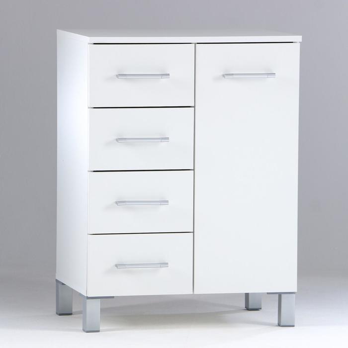 Комод для ванной комнаты, 4 ящика, 600×400×800 мм, цвет белый