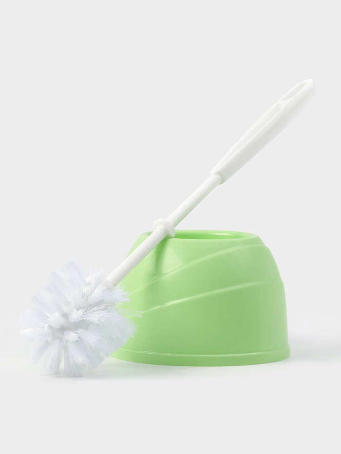 Ёршик для унитаза Aqua, 13×13×36 см, с подставкой, салатовый