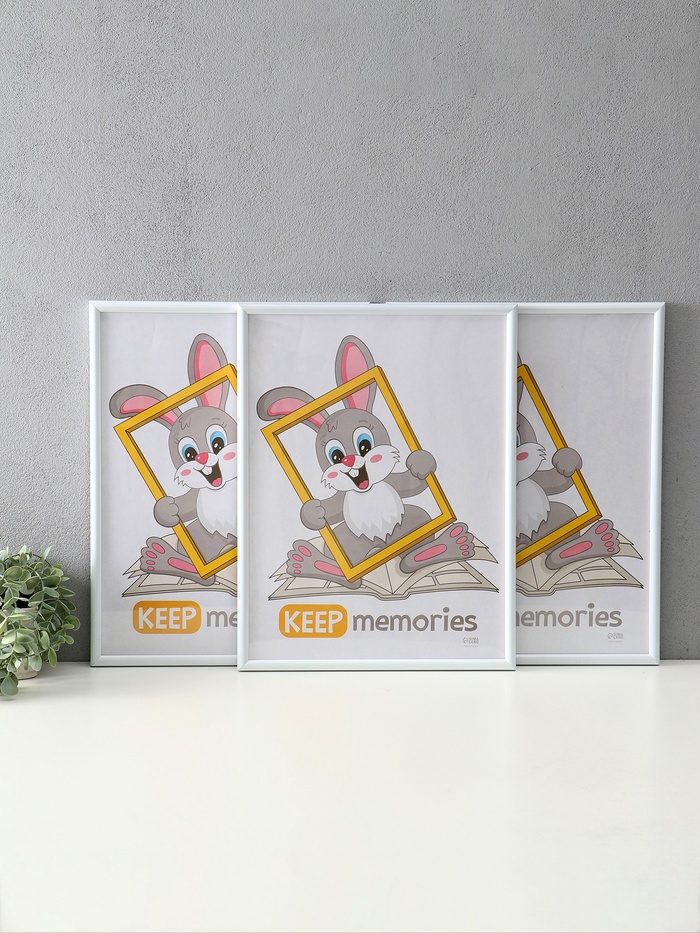 Набор фоторамок для фото 30×40 см Keep memories «Радуга», 3 шт., (пластиковый экран), белый