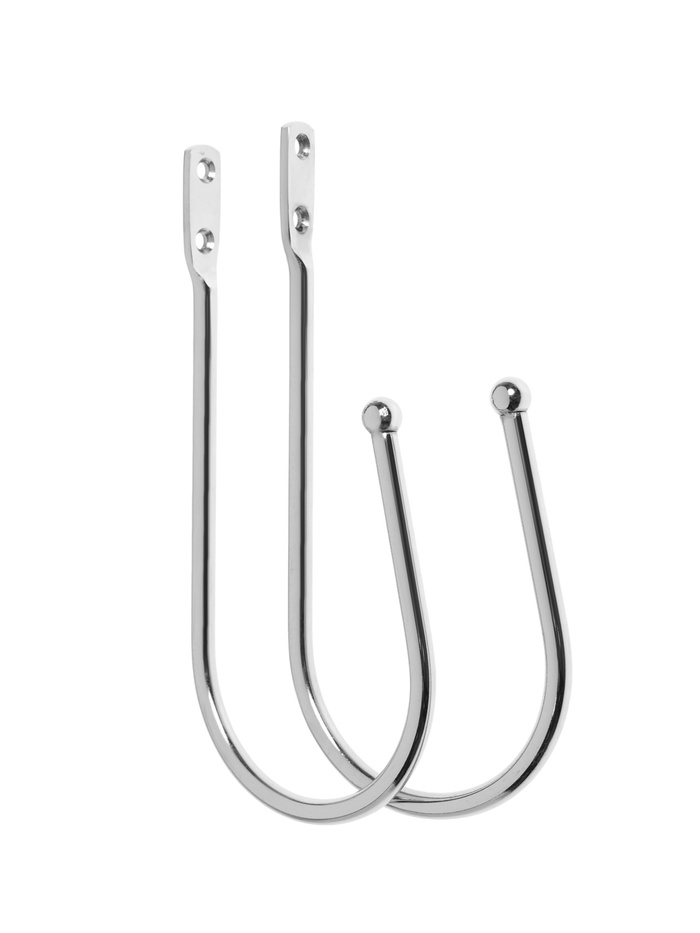 Держатель для штор «ТУНДРА» KS011, однорожковый, цвет хром, 2 шт.