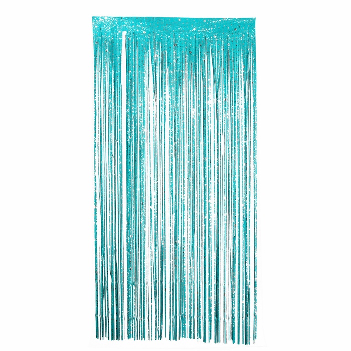 Занавес - дождик для фотозоны со звёздами, р. 200×100 см, голубой