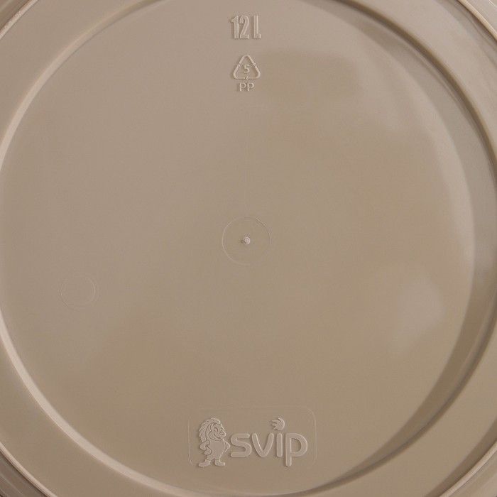 Ведро для мусора Vogue, 12 л, с крышкой маятник, кофейный