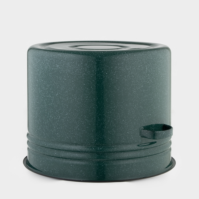 Бак эмалированный, 40 л, d=42 см, с крышкой, без декора, зелёный