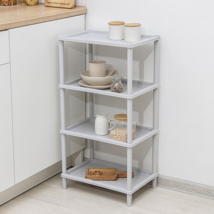 Этажерка напольная «Флавия», 4-х секционная, МИКС