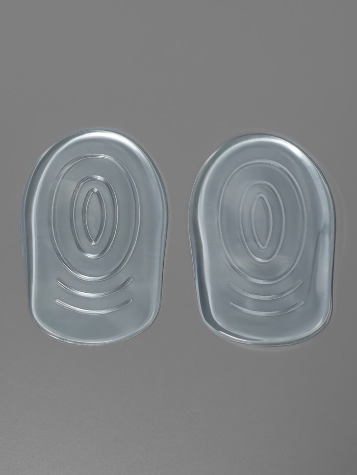 Подпяточники для обуви, с протектором, на клеевой основе, силиконовые, 8.7×5.7 см, пара, прозрачные