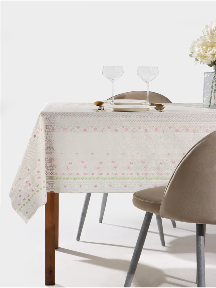 Клеёнка на стол ажурная Lace «Плетение роз», ширина 137 см, рулон 20 метров, толщина 0.3 мм