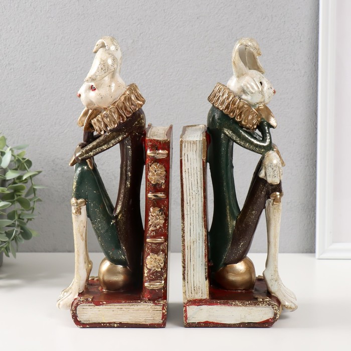 Держатель - подставка для книг «Придворные зайцы», набор 2 шт., 25×10×30.5 см
