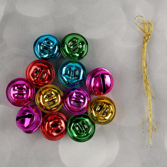 Бубенчики, набор 12 шт., размер 1 шт. - 2×2 см