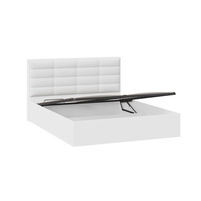 Кровать двуспальная «Агата», с ортопедическим основанием, с подъёмным механизмом, спальное место 1600×2000 мм, цвет белый