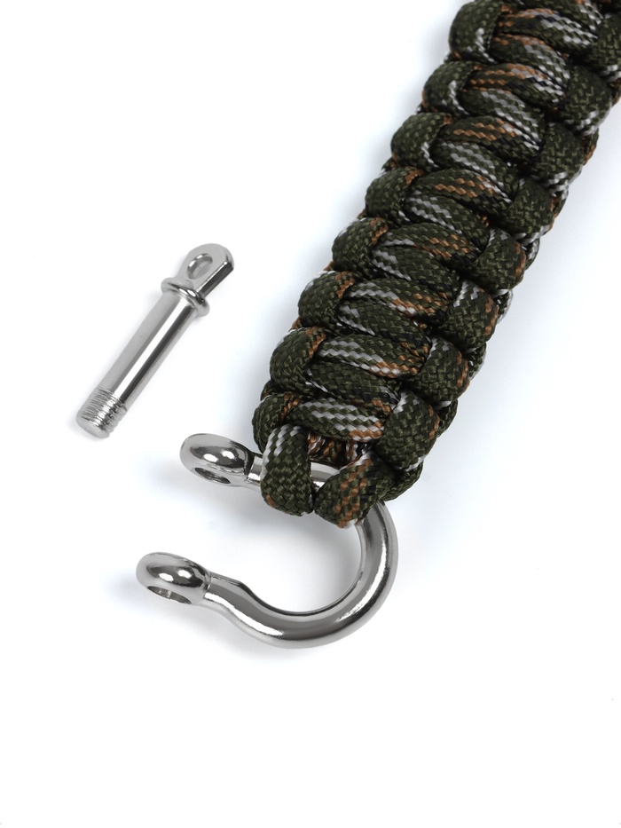 Браслет из паракорда, 25 см, цвет лесной камуфляж
