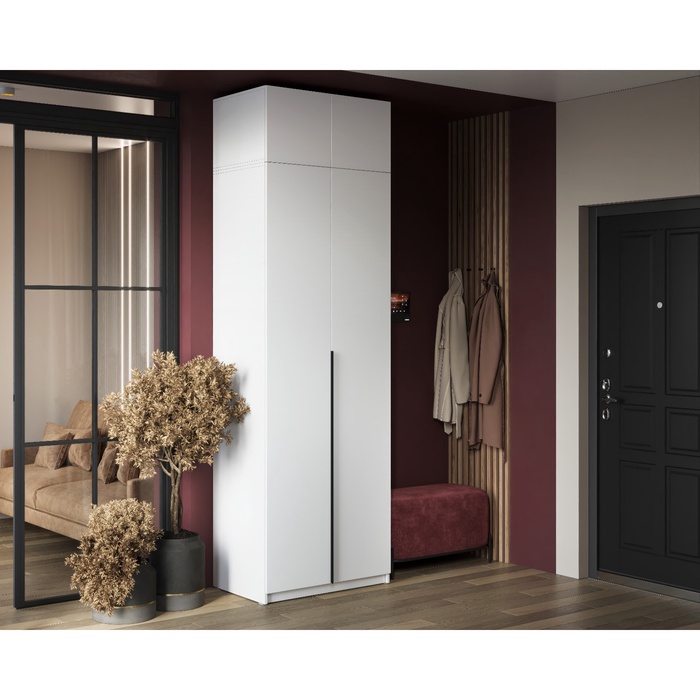 Шкаф – антресоль для двухстворчатого шкафа «Бруно», 800×505×384 мм, цвет белый