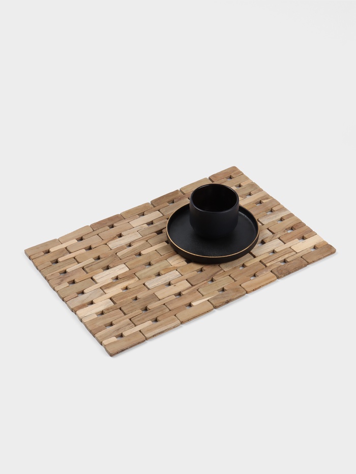 Коврик из тикового дерева, 40×30×0.7 см