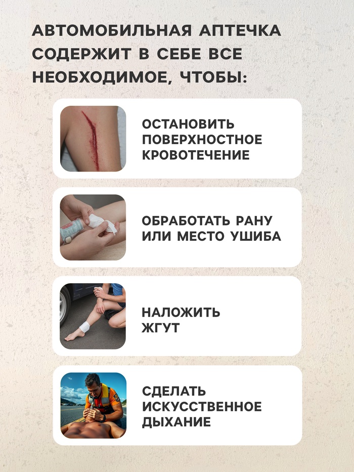 Автомобильная аптечка первой помощи «Салют», дорожная, состав 2024, мягкий футляр