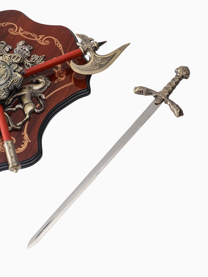 Панно на стену «Геральдика. Герб со львом», декор настенный, щит декоративный