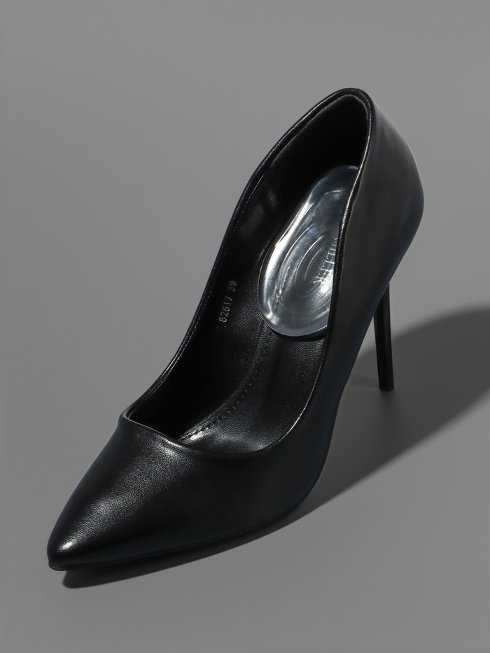 Подпяточники для обуви, с протектором, на клеевой основе, силиконовые, 8.7×5.7 см, пара, прозрачные