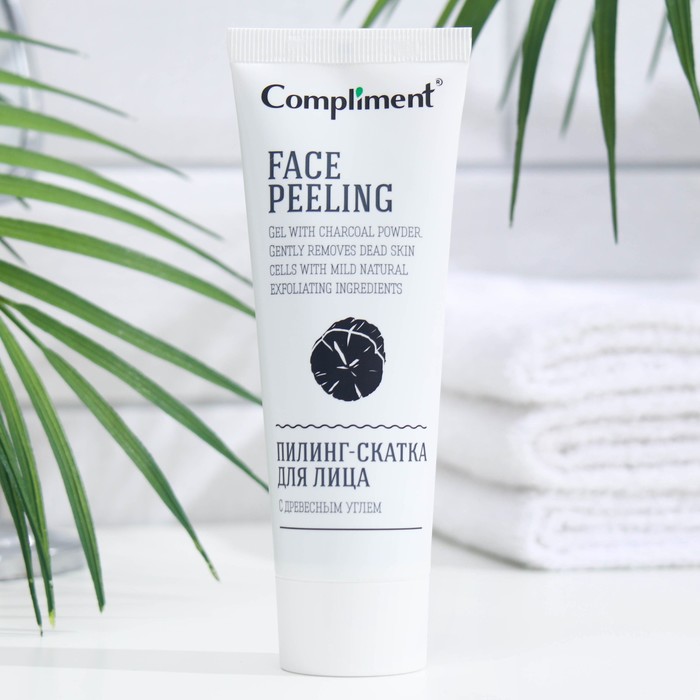 Пилинг-скатка для лица, Compliment, с древесным углем, 80 мл