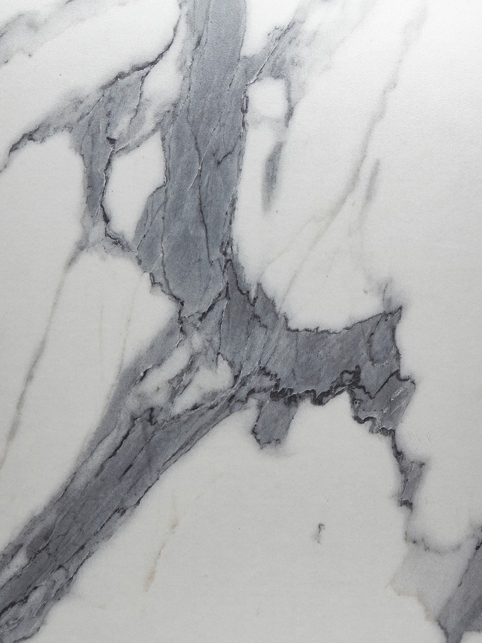 Стол кухонный, 1100×700×775 мм, цвет белый/мрамор белый пластик