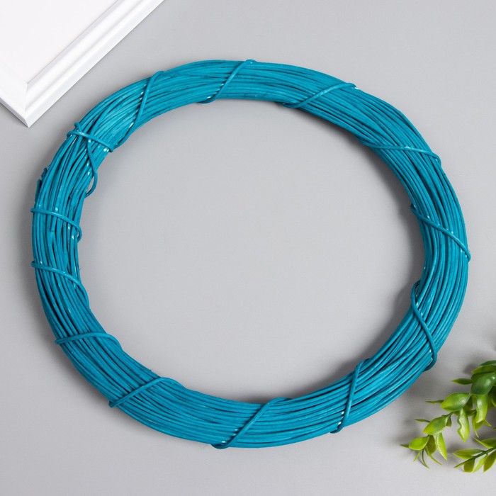 Кольцо для изготовления ловца снов «Синий», d=25 см, ротанг