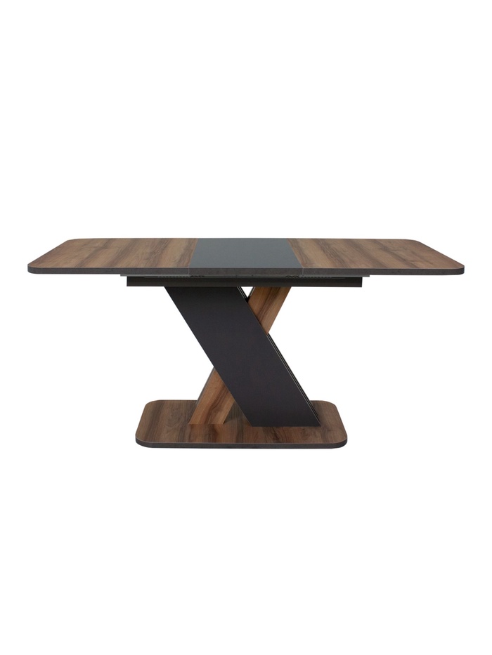 Стол кухонный раскладной «Аврора», 1200(1600)×750×755 мм, цвет авелано/графит