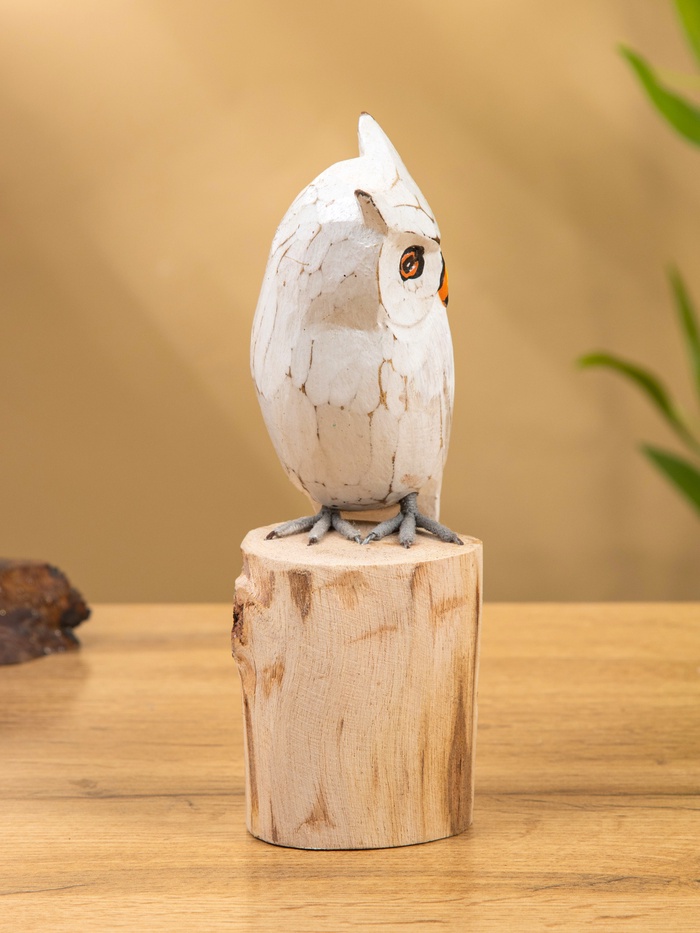 Cувенир «Совушка на пеньке», 18 см, дерево