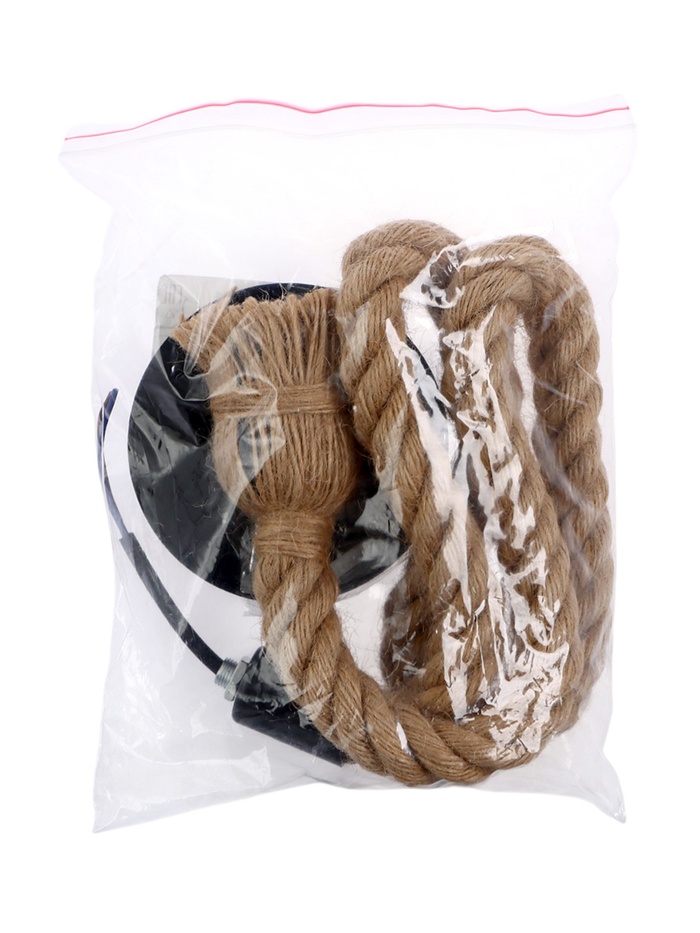 Патрон подвесной, E27, 1 м, 220 В, материал джут