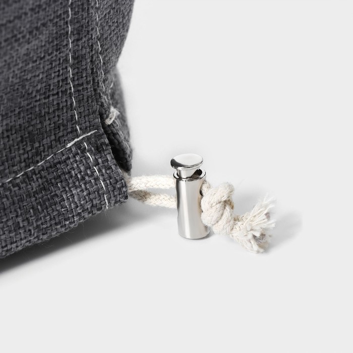 Чехол на бутыль для кулера Доляна Water, 19 л, 27×42×40 см, лён, серый