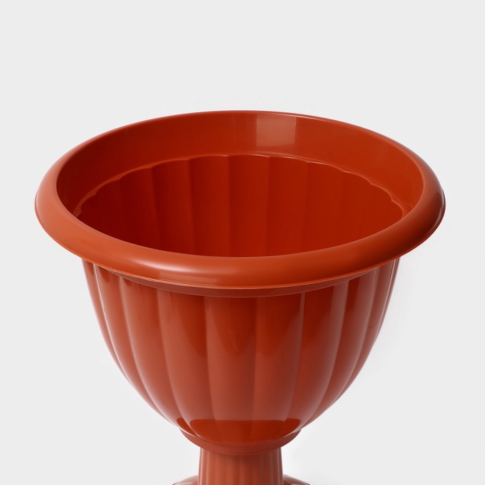 Вазон для цветов «Жасмин», 18 л, d=42 см, h=30 см, коричневый