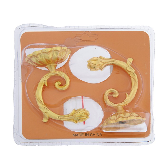 Держатель для штор «ТУНДРА» KS006, однорожковый, цвет золото